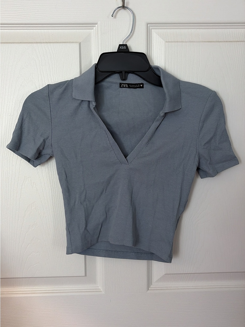 Zara cropped polo y2k fitted top
